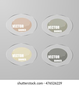 Vector infographic. banners set.Glass