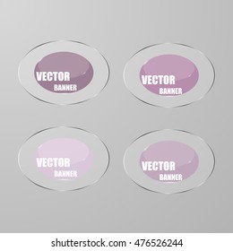 Vector infographic. banners set.Glass