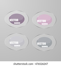 Vector infographic. banners set.Glass