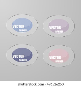 Vector infographic. banners set.Glass