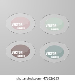 Vector infographic. banners set.Glass