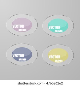Vector infographic. banners set.Glass