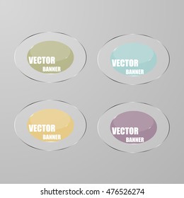 Vector infographic. banners set.Glass