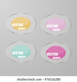 Vector infographic. banners set.Glass