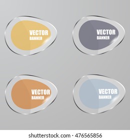 Vector infographic. banners set.Glass