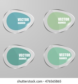 Vector infographic. banners set.Glass