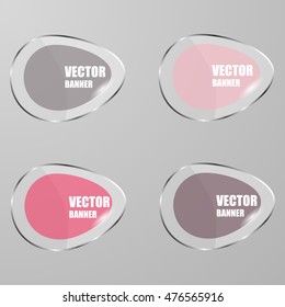 Vector infographic. banners set.Glass