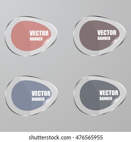 Vector infographic. banners set.Glass