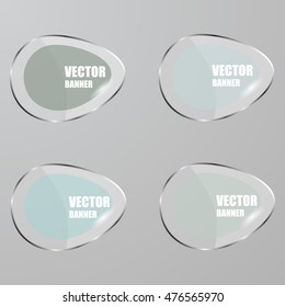 Vector infographic. banners set.Glass