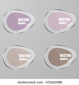 Vector infographic. banners set.Glass