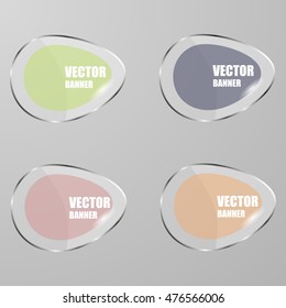 Vector infographic. banners set.Glass