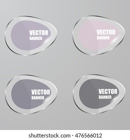 Vector infographic. banners set.Glass