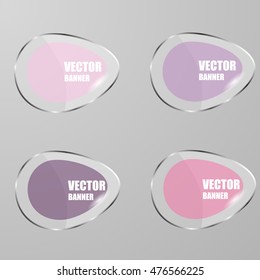 Vector infographic. banners set.Glass