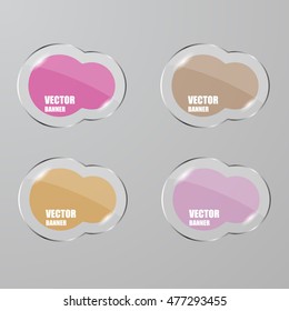 Vector infographic. banners set.Glass