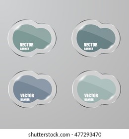 Vector infographic. banners set.Glass