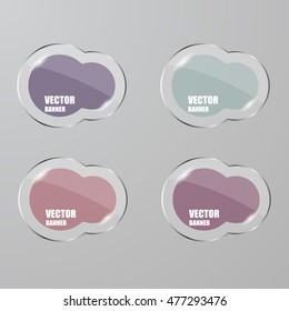 Vector infographic. banners set.Glass