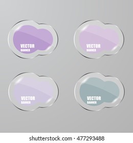 Vector infographic. banners set.Glass