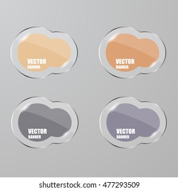 Vector infographic. banners set.Glass