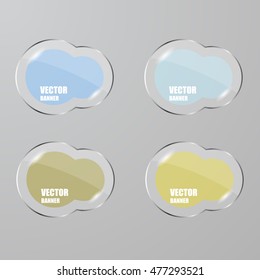 Vector infographic. banners set.Glass