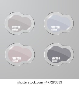 Vector infographic. banners set.Glass
