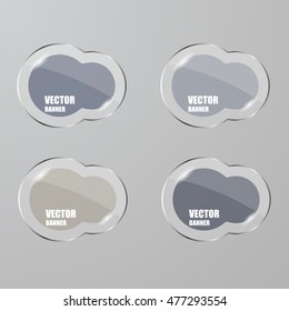 Vector infographic. banners set.Glass