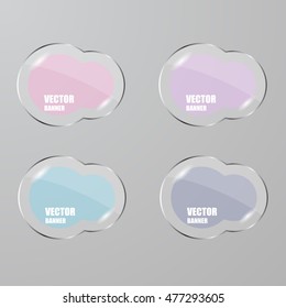 Vector infographic. banners set.Glass