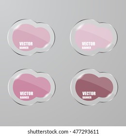 Vector infographic. banners set.Glass
