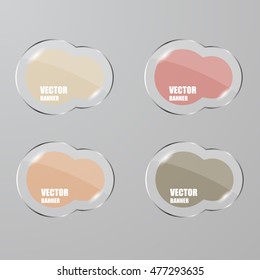 Vector infographic. banners set.Glass