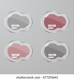 Vector infographic. banners set.Glass