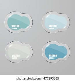 Vector infographic. banners set.Glass