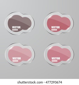 Vector infographic. banners set.Glass