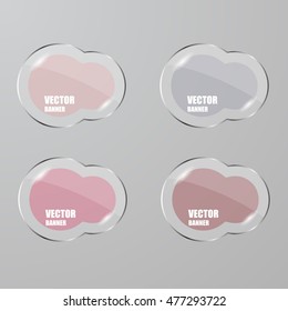 Vector infographic. banners set.Glass