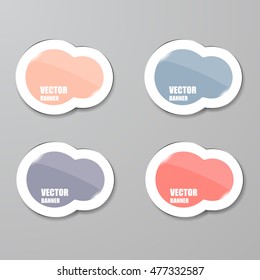 Vector infographic. banners set.Glass
