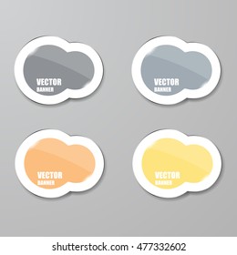Vector infographic. banners set.Glass