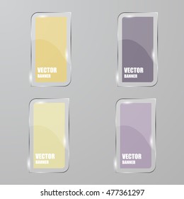 Vector infographic. banners set.Glass