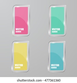 Vector infographic. banners set.Glass