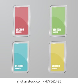 Vector infographic. banners set.Glass