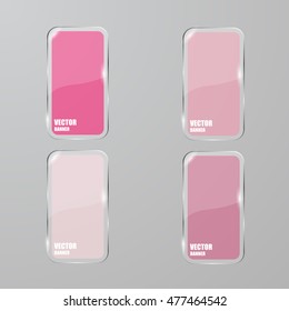 Vector infographic. banners set.Glass