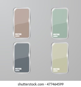 Vector infographic. banners set.Glass
