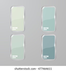 Vector infographic. banners set.Glass