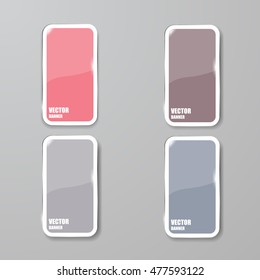 Vector infographic. banners set.Glass