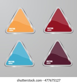 Vector infographic. banners set.Glass