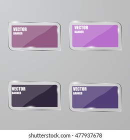 Vector infographic. banners set.Glass