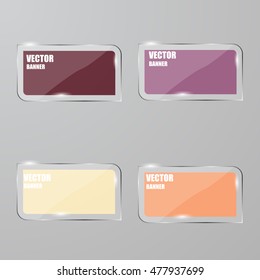 Vector infographic. banners set.Glass