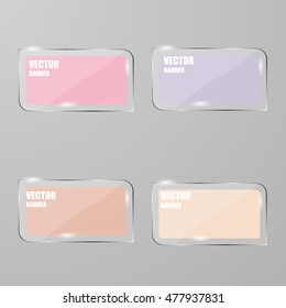 Vector infographic. banners set.Glass