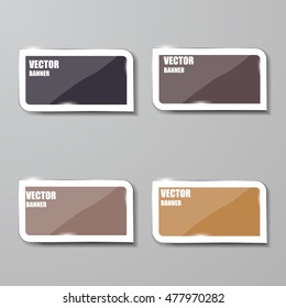 Vector infographic. banners set.Glass