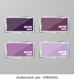 Vector infographic. banners set.Glass