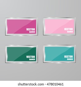 Vector infographic. banners set.Glass