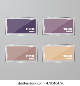 Vector infographic. banners set.Glass
