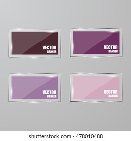 Vector infographic. banners set.Glass